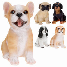 Hunde Deko Figur ca 14cm Dekofiguren Modern Garten Skulpturen Dekoration Figuren