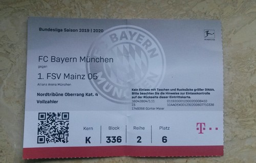Used sammler ticket bayern - used,