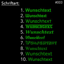 30cm Wunschtext Aufkleber