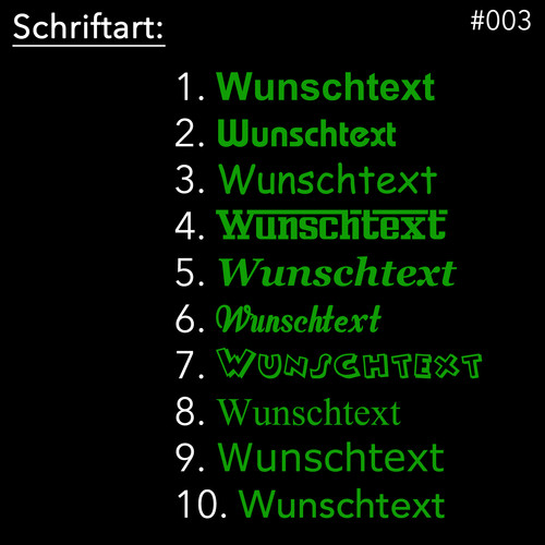 50cm wunschtext aufkleber - 50cm,