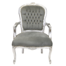 Barockstuhl Salonstuhl Grau