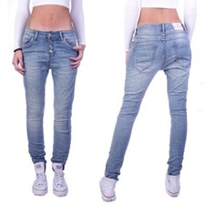 Damen Boyfriend Jeans Chino Baggy Harems Hose Hüftjeans Stretch Girlfriend M48