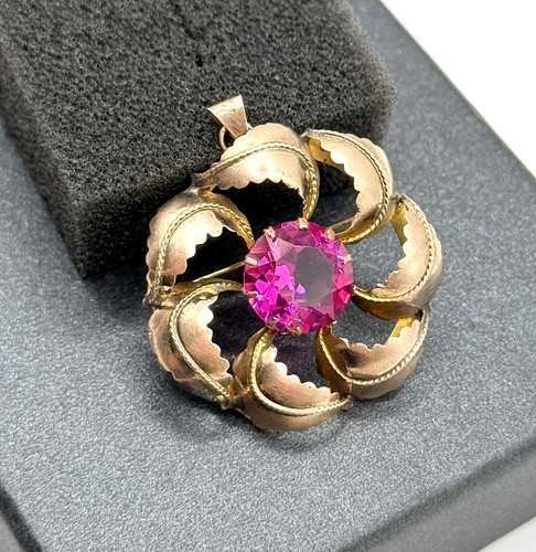 Antike 585 rotgold brosche - 585, &