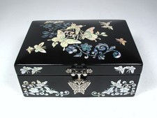 lack schatulle perlmutt intarsien schmuck kästchen box kiste korea koreanisch