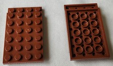 4 x Lego 3032 Bauplatte 4x6 in Dunkelbraun