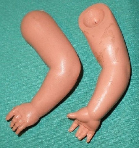 Vintage zelluloid puppenarme - zelluloid,