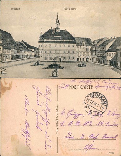 Ansichtskarte oederan - ansichtskarte,