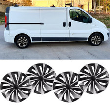 16" Radkappen Radzierblenden Radblenden schwar/silber R16 Für Renault Trafic II