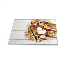Herdabdeckplatte Abdeckung Ceranfeld Abdeckplatte Gewürze Schneidebrett Glas