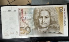 50 DM - Deutsche Mark - 1. Oktober 1993 - Banknote der Deutsche Bundesbank