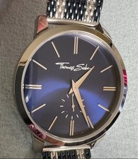 Thomas Sabo Rebel Spirit WA0268-281 Herrenuhr Blau Silber Milanaise Armbanduhr