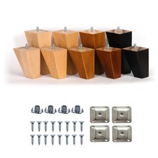 4x Holz abgewinkelte konische