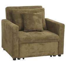 B-Ware Schlafsessel MCW-L90, Liegefläche 200x100cm Stoff/Textil Cord, grün