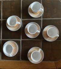 Sechs Cappuccino Tassen mit Untertassen von Seltmann Weiden