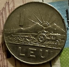Münze,  Romania 1 Leu, J