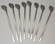 IKEA KALASFINT 8x lange Piekser / Spiesse mit Blattdekor Cocktail  ca. 18 cm gut