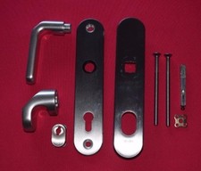 IKON Edelstahl-Schutzbeschlag S413 Winkelknauf/Drücker Türbeschlag FB=F1 TST-94