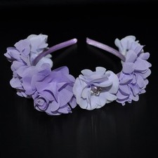 Festival Blumen Kranz Satin Haarreif Haarkranz Haarband Hochzeit Haarschmuck NEU