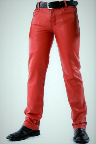 Herren echtes leder - herren, bikerhosen