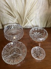 4 Bleikristall Glas Schalen