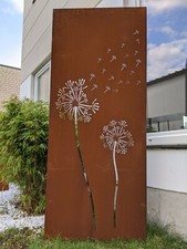 Garten Edelrost Sichtschutz aus Eisen 1mm Sichtschutzwand Rost Handarbeit