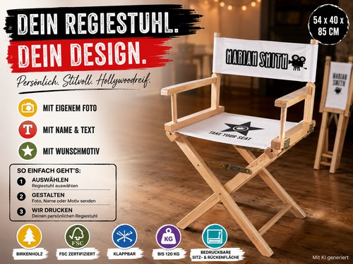 Regiestuhl personalisiert mit