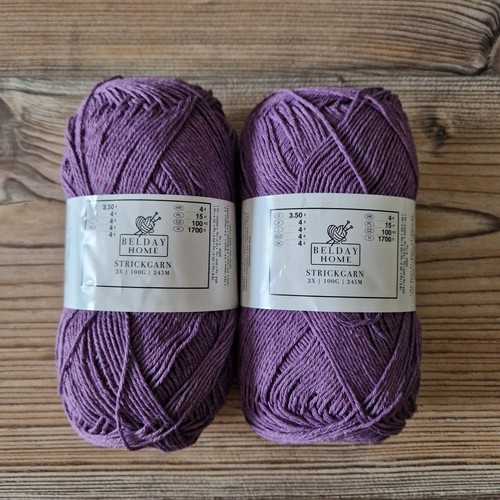 Pflaume lila strickgarn - 2x, /lila