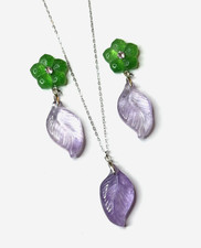 Set Kette Ohrringe Amethyst