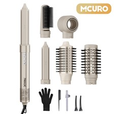  6 in1 Multihaarstyler Warmluftbürste Haartrockner mit Lockenstab 110,000 U/min