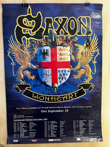 Saxon lionheart poster - saxon,