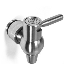 Hahn  Auslaufhahn Fass: Edelstahl Probierhahn 1/2"