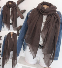 XXL  Tuch Schal  Fransen Weich Sommer Herbst Halstuch UNI  Neu 2024- 200x100