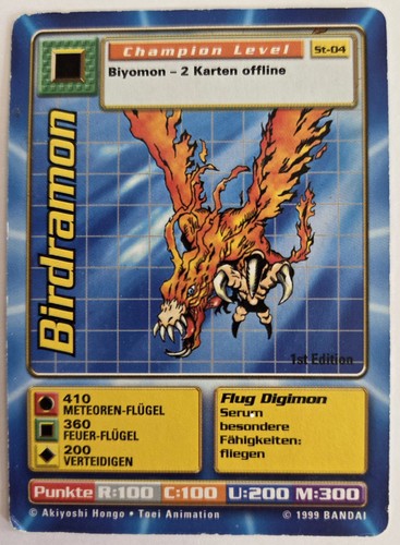 Bandai digimon sammelkarten - digimon, 1