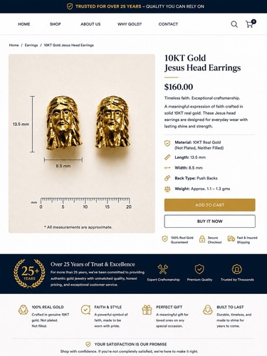 Ohrringe 10kt gold - 10kt, kopf