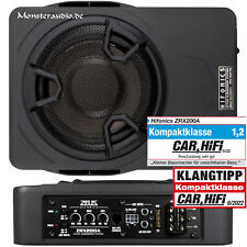 Hifonics Untersitz-Aktiv-Subwoofer 300 Watt Aktiv flach Auto Verstärker ZRX200A