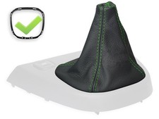 SCHALTMANSCHETTE FUR FIAT PANDA 3 2012-2025 SCHALTSACK LEDER NAHT GRUN + RAHMEN