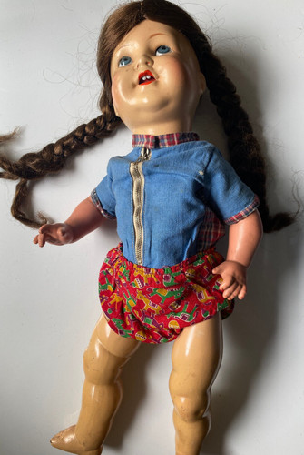 Antike puppe mädchen - -,