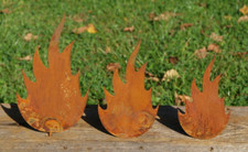 Rost Deko 3x Flamme Gewinde