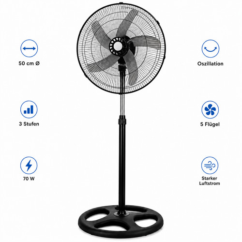 Standventilator 70w 45cm - standventilator, leise