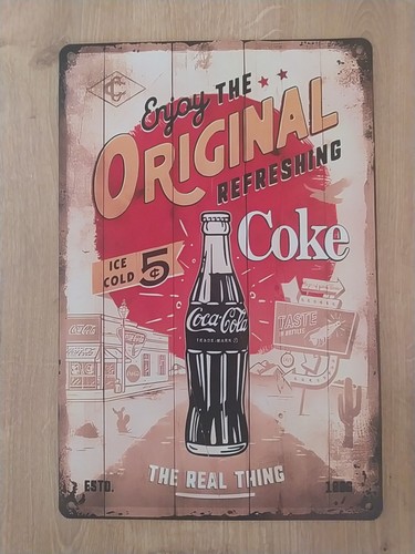 Metallschild coca cola - metallschild, im