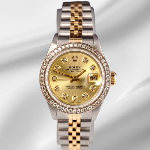 Rolex damen datejust - damen, 18k