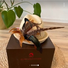 Hut Oktoberfest Mit Federn Beige