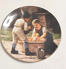 Schirnding Bavaria Wandteller Zierteller Sammelteller "Die Puppenwäsche"  