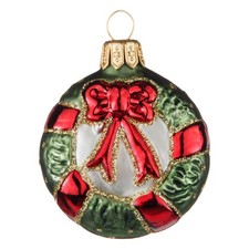 Christbaumkugel Figur "Weihnachtskranz" Christbaumschmuck Glas Weihnachten