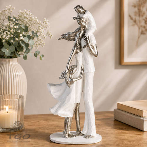 Gilde skulptur familienglück - skulptur,