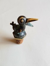 Korken Flaschenverschluss Mit Messing Oder Bronze Figur Rabe