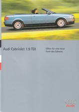AUDI 80 CABRIO Cabriolet 1.9 TDi Youngtimer Prospekt Brochure 1995 42 