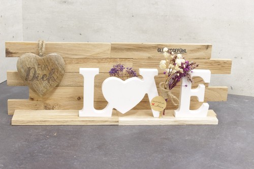 Love aufsteller mit herz - love,