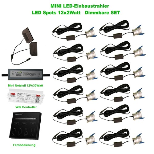 Led spots 2watt - 12, x