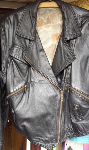 Damen biker leder jacke - leder,